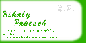 mihaly papesch business card